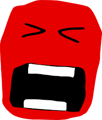 angry red cartoon face